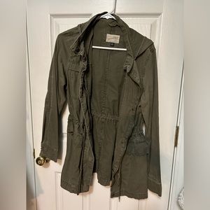 Olive green utility jacket